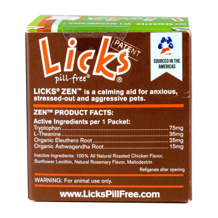 ZEN Natural Calming Aid for Pets — LICKS Pill-Free Solutions